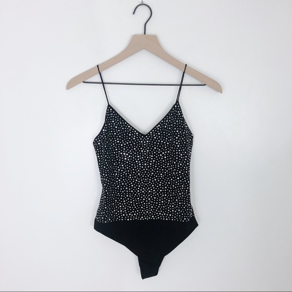 SOLD NWT Alice + Olivia Phoebe Crystal Bodysuit - Picture 4 of 11
